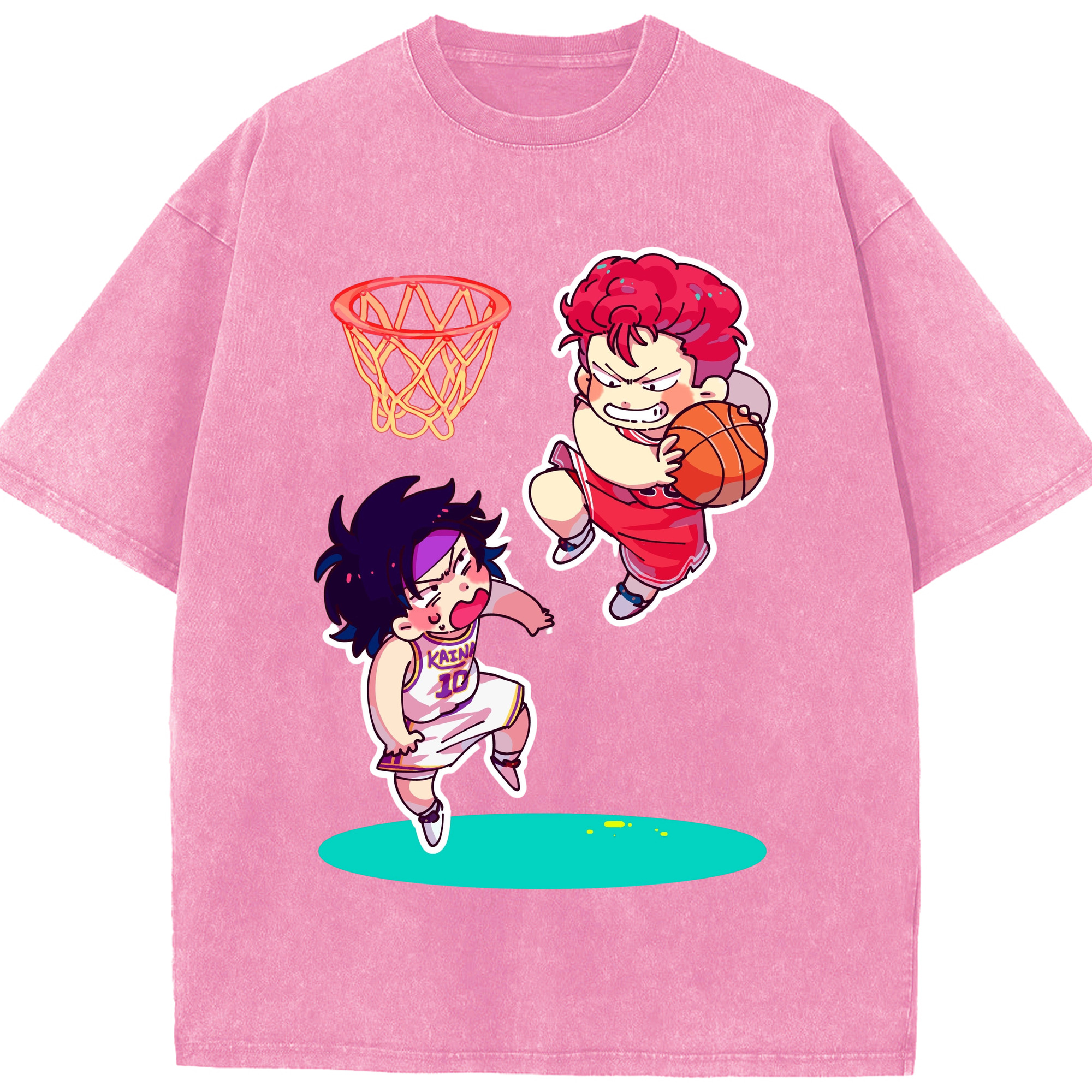 （画像用） SLAM DUNK／スラムダンク 綿100% ヴィンテージ風 半袖Tシャツ（フロントプリント）